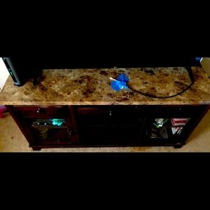 Granite Counter Top entertainment Center